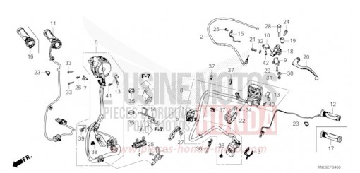 LEVIER DE GUIDON/COMMUTATEUR/CABLE (MT) CRF1100A2M de 2021